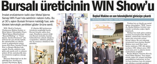 Bursa'lÄ± Ãœreticinin Win Show'u